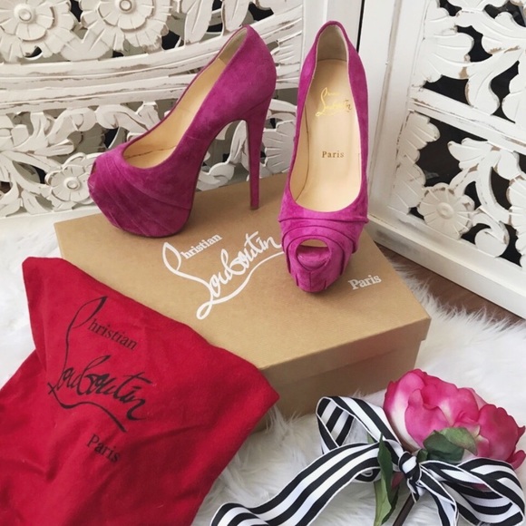 Christian Louboutin Shoes - Christian Louboutin Drapesse Pink Suede Pump